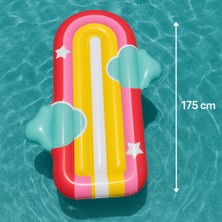 175 cm Renkli Gökkuşağı Şişme Deniz Yatağı