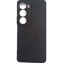 Vivo Y19S Uyumlu Yumusak ve Esnek Kılıf Kadife Dokulu Mat Siyah