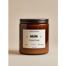 Doğal Kokulu Mum–Orman Meyveli, Amber Soya Wax, Aromaterapi, 200GR, El Yapımı, Dekoratif Kullanım