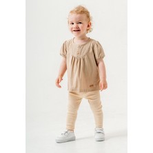 Bebek Çocuk Pamuklu Taytlı 2\'li Takım Trend Moda Alt Üst Takım