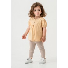 Bebek Çocuk Pamuklu Taytlı 2\'li Takım Trend Moda Alt Üst Takım