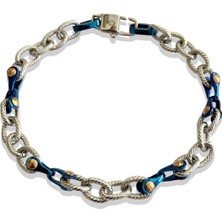 ARS194 Erkek Deri Çelik Bileklik