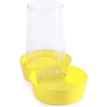 1,5 L Hazneli Plastik Kedi-Köpek Mama ve Su Kabı 1,5 Lt Yuvarlak Sarı Plastik