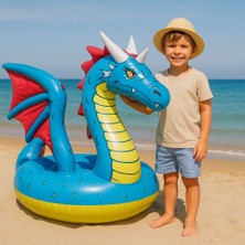 Dragon Binici Şişme Deniz Yatağı – 201X191X92 cm | 40 kg Taşıma Kapasiteli Tek Kişilik Çocuk Havuz Oyuncağı