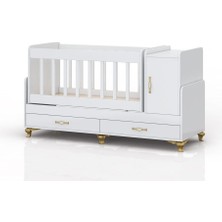 Kaktüs Avm Yataklı, Mdf Korkuluklu, Anne Yanı, Dolaplı, Çekmeceli, Büyüyen, Sallanır Beşik 60 x 120