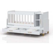 Kaktüs Avm Yataklı, Mdf Korkuluklu, Anne Yanı, Dolaplı, Çekmeceli, Büyüyen, Sallanır Beşik 60 x 120