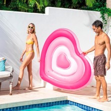 Kalpli Şişme Deniz Yatağı – 155X135 cm Pembe Tonlarında Romantik Havuz ve Plaj Aksesuarı