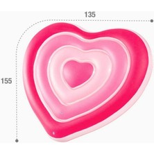 Kalpli Şişme Deniz Yatağı – 155X135 cm Pembe Tonlarında Romantik Havuz ve Plaj Aksesuarı