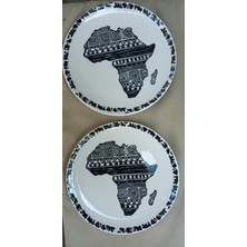 Africa Seramik 6'lı Pasta Tabağı 21 cm