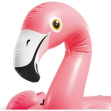 Şişme Pembe Flamingo Deniz Yatağı – 178X135X97 cm | Tutma Kulplu Dev Havuz Oyuncağı