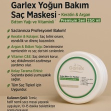 Garlex Yoğun Bakım Saç Maskesi/Keratin&Argan,Bıttım Yağlı ve C&E vitaminli Premium Seri 250 ml