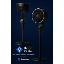 Akıllı Vantilatör 90CM - Dijital Ekranlı | Sessiz & Uzaktan Kumandalı | 3 Kademeli Fan