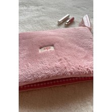 Pembe Peluş Tablet Çantası, Pembe Peluş Tablet Kılıfı, Peluş Tablet Çantası