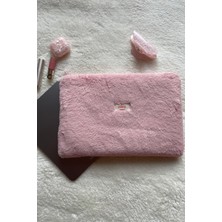 Pembe Peluş Tablet Çantası, Pembe Peluş Tablet Kılıfı, Peluş Tablet Çantası