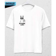 Drama-Free Zone – Oversize Unisex T-Shirt Beyaz