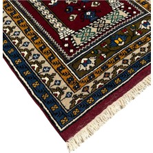 El Dokuma Sıfır Yahyalı Seccade 82X130 Lacivert Kırmızı Namazlık