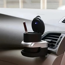 Taşınabilir Oto Araç Içi Mavi LED Işıklı Araba Kül Tablası Oto Küllük (Taşınabilir)