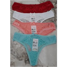 Deza Lux Kadın Tanga Bikini Külot 4'lü Paket
