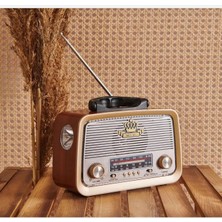 Nostaljik Eskitme Nostalji Tasarimli Bluetoothlu Nostalji Radyo 301 Fm-Sd Kart-Aux