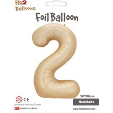 2 Rakam Karamel Folyo Balon 34"