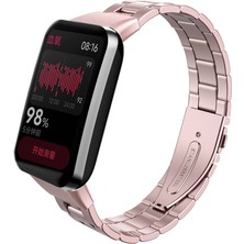 Xiaomi Mi Band 7 Pro Krd-04 Metal Kordon-Pembe