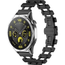 Gear S3 Uyumlu Iktk - Krd-96 22MM Metal Kordon-Siyah