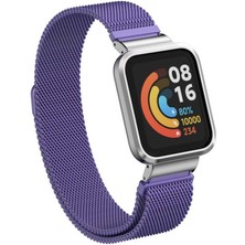 Xiaomi Redmi Watch (Mi Watch Lite) Uyumlu Krd-58 Metal Kordon Iktk - Mor