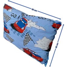 Erkek Çocuk Yastık 60 x 40 cm Yatmak Uyku Çocuk Odası El Yapımı Arabaları