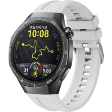 Huawei Watch Gt5 Pro 46MM Uyumlu Iktk KRD-130 Silikon Kordon Strap Kayış-Gri