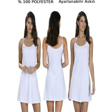 Eastern Prince Kadın Ayarlanabilir Ince Askılı Kombinezon Elbise Astar Jüpon Mikro Kumaş