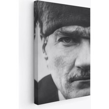Atatürk Portre Tablosu Mustafa Kemal Atatürk Dikdörtgen Dekoratif Kanvas TABLO-FS-142