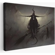 Süpürgesi'nde Uçan Cadı Tablosu, Witches HALLOWEEN-6564