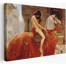 Lady Godiva Tablosu - At Üstünde Çıplak KADIN-6583