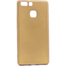 Huawei P9 Kılıf Iktk Premier Silikon Kapak-Gold