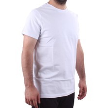 Twister Jeans 2300 Beyaz Günlük Pamuklu Basıc Bisiklet Yaka Erkek Tişört