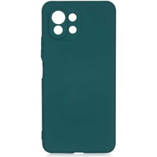 Xiaomi Mi 11 Lite Kılıf Iktk Mara Laaakan Kapak-Koyu Yeşil