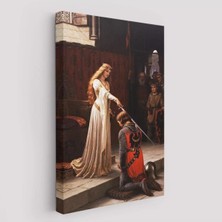 The Accolade - Edmund Blair Leighton Şövalyenin Kraliçeye Sadakat TABLOSU-6364