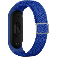 Xiaomi Mi Band 5 Uyumlu Krd-49 Örgü Kordon Hzrv - Mavi