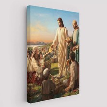 Rab Isa Binlerce Kişiyi Birkaç Ekmek Ile Doyuruyor Tablo Jesus Christ -6391