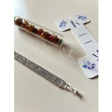18 cm Silver Renk Zirkon Taşlı Bujiteri Bileklik – Şıklığın Işıltısı