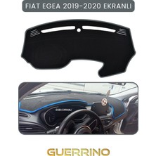 Fıat Egea 2019-2024 Modellerine Uygun Ekranlıtorpido Koruma Halısı Gri Kenar