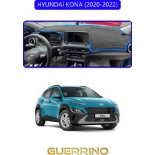 Hyundai Kona 2020-2022TORPİDO Koruma Halısı Mavi Kenar