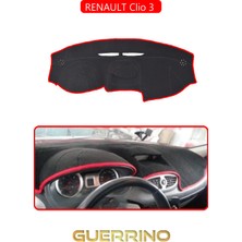 Renault Clio 3 Torpido Koruma Halısı Kırmızı Kenar
