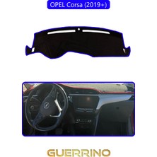 Opel Corsa (2019 + )Torpido Koruma Halısı Mavi Kenar