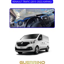 Renault Trafıc (2015-2022) Kapaklıtorpido Koruma Halısı Mavi Kenar