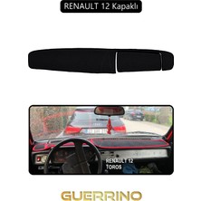 Renault 12 - Toros   Kapaklı Torpido Koruma Halısı Siyah Kenar
