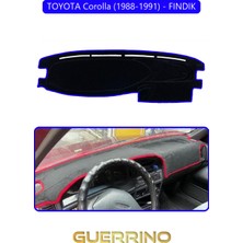 Toyota Corolla (1988-1991) Fındık Torpido Koruma Halısı Mavi Kenar