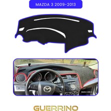 Mazda 3 2009-2013TORPİDO Koruma Halısı Mavi Kenar
