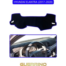 Hyundai Elantra 2017-2020TORPİDO Koruma Halısı Mavi Kenar
