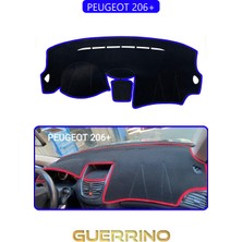 Peugeot 206+TORPİDO Koruma Halısı Mavi Kenar